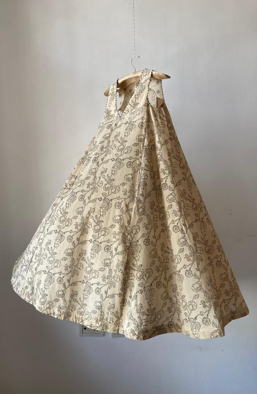 Handcrafted Bagru Block Print Cotton Voile Dress – The Blue Poppy Project