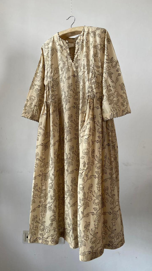 Handcrafted Bagru Block Print Cotton Voile Dress