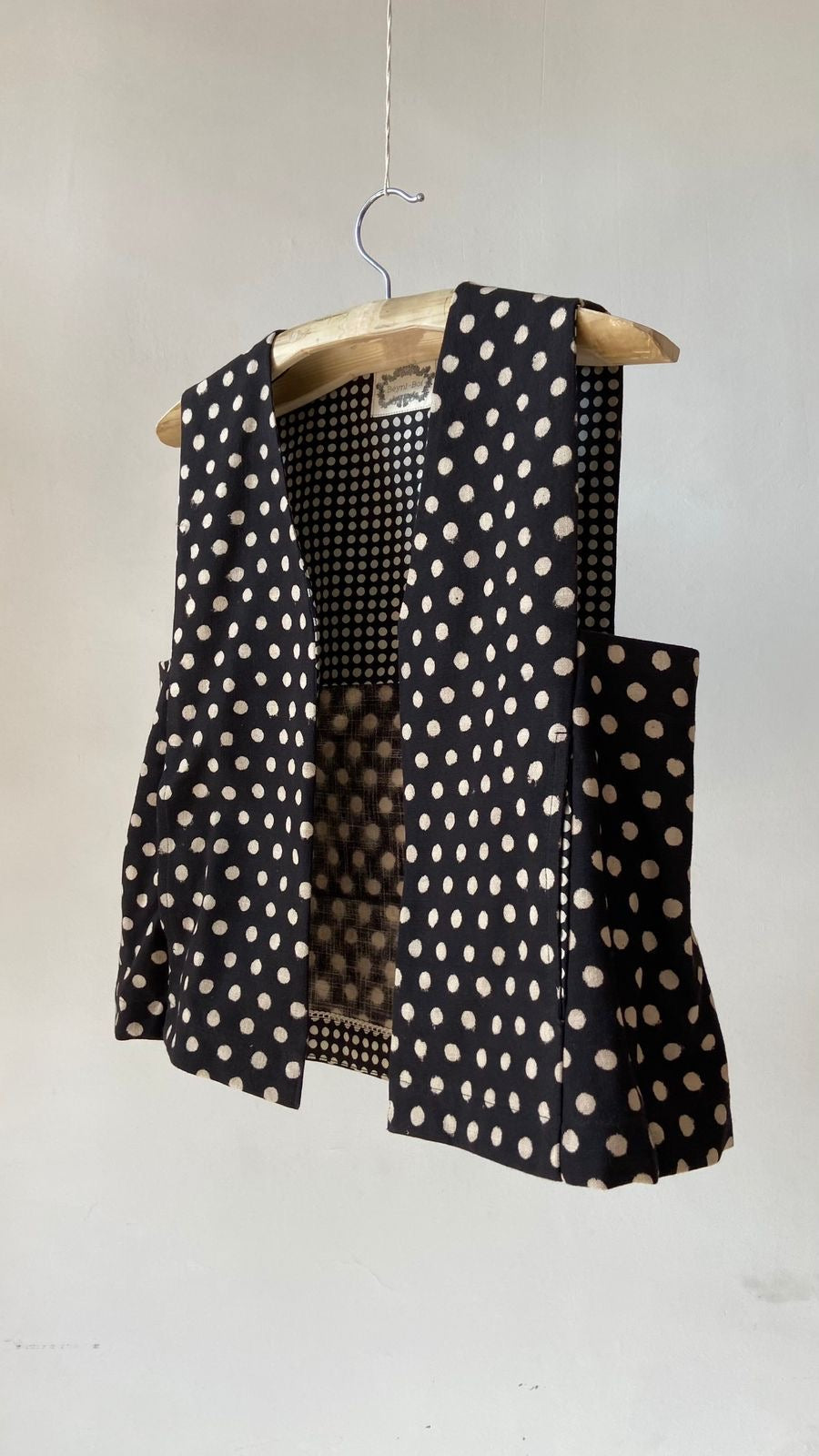 Polka Dot Print Cotton Slub Vest